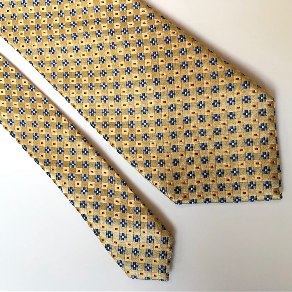 Michael Kors silk tie, Gold/Blue Excellent cond.